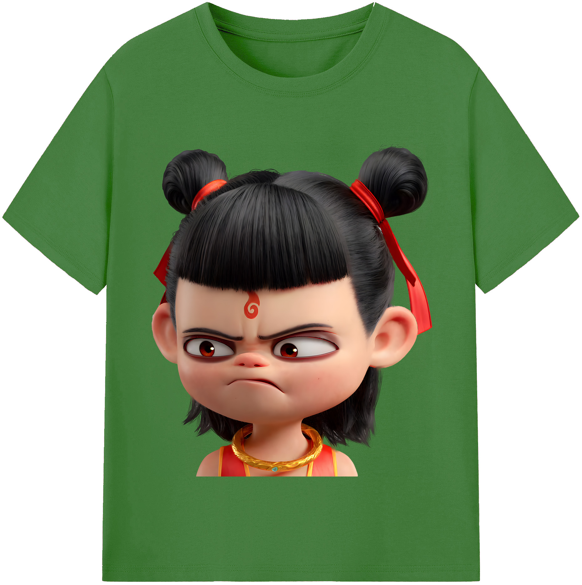 （画像用） Ne Zha 2 ナタ 魔童の大暴れ レディースカジュアルプリントTシャツ（綿100％）